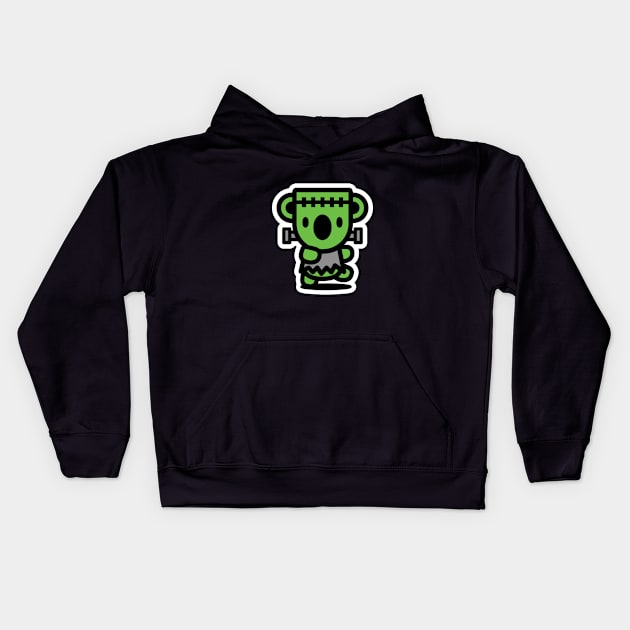 Koala Frankenstein Bambu Brand Halloween Trick Or Treat Kids Hoodie by Bambu